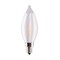 Satco 4-Watt CA11 LED Lamp - Satin Spun Clear Candelabra Base 2700K 120V S11302 - alternate 1